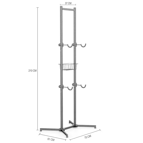 CXWXC Fahrradständer Boden Für 2 Fahrräder Belastbar bis 50kg/110 Pound Fahrrad Ständer Halter Indoor Garage Lagerung im Freien…