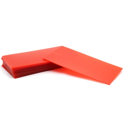 Image of Dental Base Plate Wax - Molding Casting Wax Sheet Denture Material Red /Pink Utility Wax Sheets for Dentist or Jewelry Lab Dentist Auxiliary Material (Extra Large-2)