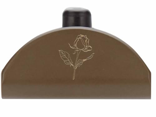 NDZ Performance Grip Plug for Glock Gen 4-5 – Heavyweight Brass – Fits G17 G19 G22 G23 G31 G34 G45 G47 – FDE Cerakote Finish, Rose Flower – Made in USA