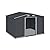 Dyncan Maximize Space with Outdoor Storage Shed, 8 x 10 FT Durable Metal Tool Shed with Sliding Doors, Grey