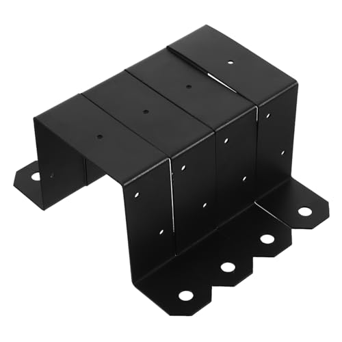 SHINEOFI 4pezzi Staffe Di Supporto Per Di Recinzione Staffe Di Fissaggio in Per Forma Di u Per Tubi Quadrati Per Carichi Pesanti Per Esterni