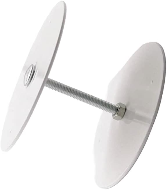 Door Knob Deadbolt Hole Cover Round Filler Plate 3-inch Diameter Maintains Door Security (White)