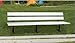 Engineered Plastic Systems TSLB8 8ft Trail Side Bench in White with Steel Legs