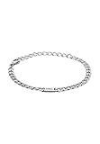 Breil, Collezione Groovy, Bracciale da Uomo, Gioiello in Acciaio Lucido Specchiato, Pratica Chiusura a Moschettone, Idee Regalo Uomo e Ragazzo, Lunghezza Regolabile 21-22 cm, Silver