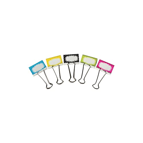 Teacher Created Resources Fill-in Polka Dots Binder Clips (20667)
