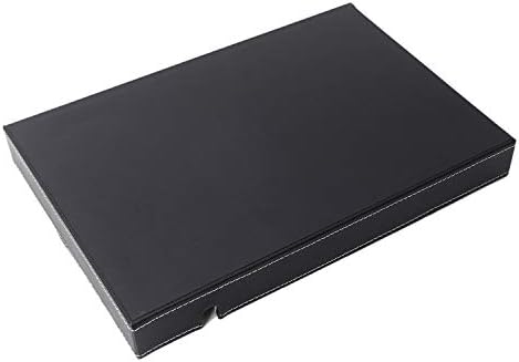 RITTRO for Men, , Nightstand Organizer, Table Organizer, Charging Station, Catch All, Dresser , Black Faux Leather, 6 Compartments