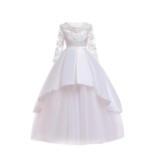 duxyoz Blumenmädchen-Prinzessinnenkleid, bestickt, Spitze,...