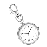 Orologio da Tasca con Portachiavi Orologio Portatile Sottile Scoperto