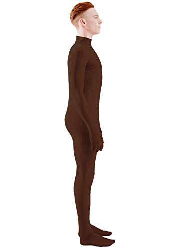 Image of Ensnovo Mens Mock Neck Full Body Unitard Spandex Zentai Suits Costumes
