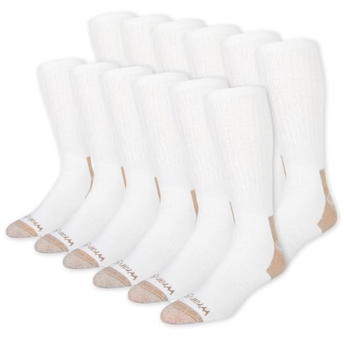 Wrangler - 365 Men's Crew Socks - Full Cushion Socks for All-Day Comfort - Fits Sizes 6-12