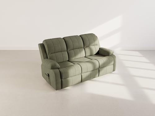 Canapé Armand 3 places relax électrique velours Best Mobilier
