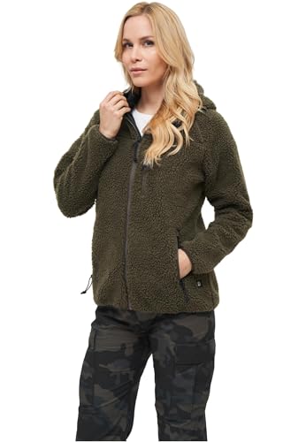 Brandit Women Teddyfleece Jacket Hooded, Farbe: olive, Größe: XXL