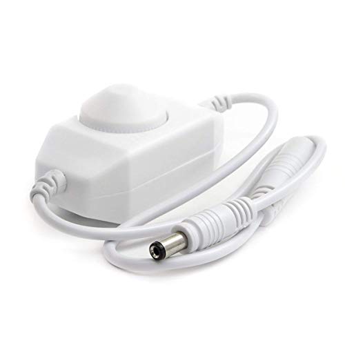 LitaElek DC 12V-24V 3A LED Strip Dimmer Switch Controller - PWM Dimmer with 5.5mm x 2.1mm DC Jack, for COB LED Strip Lights, SMD 5050 3528 2835 5630 Tape/Ribbon