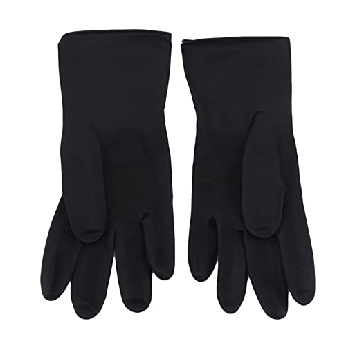 JINLL 1 Paires De Gants De Teinture pour Cheveux Couleur De Cheveux Gants en Latex pour Salon De Coiffure Teinture pour Cheveux Nettoyage Cuisine Vaisselle,M Cover