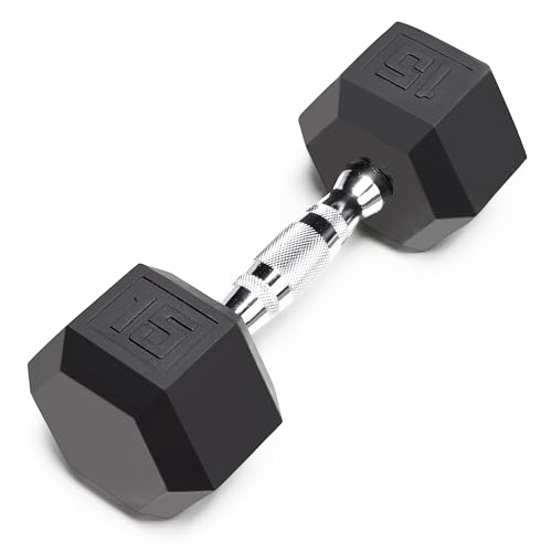 Marcy 15 lb EcoWeight Rubber Hex Dumbbell, IBRH-015 - Sold Individually by MARCY - Used condition - US$19.80