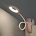Lampe de Lecture LED Lampes Clips Lampe de Bureau pour enfant avec Cou Flexible USB rechargeable eReaders étudier le travail,Rose
