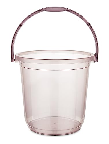 Image of Asian Century Bathroom Bucket 18 LTR, Tranparent Golden Brown