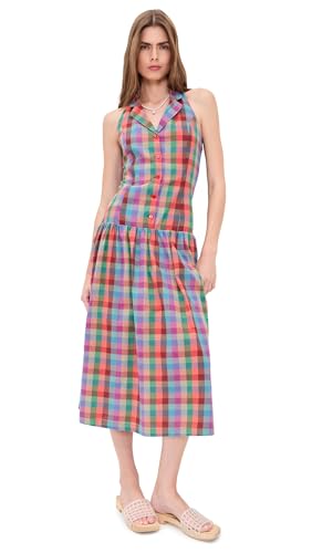 Lisa Says Gah Women's Vaughn Dress, Colorburst Plaid, XL