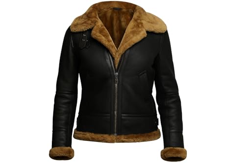 B3 Bomber Winter Warm Fur Shearling Aviator Coat