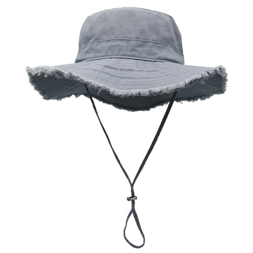 SJTJSPX Chapeau de Soleil Femme Homme Chapeau Anti UV UPF 50+ Été Chapeau de Seau Pliable Chapeau de Pêcheur à Large Bord Casquette Visière Capeline Plage Chapeau Jungle Jardin Safari Voyage