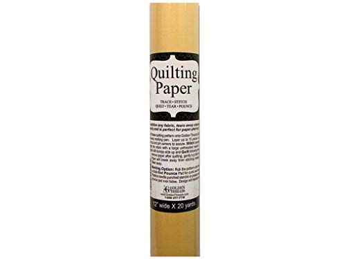 Golden Threads Quilting Paper 20ydx12, Yellow, Standard