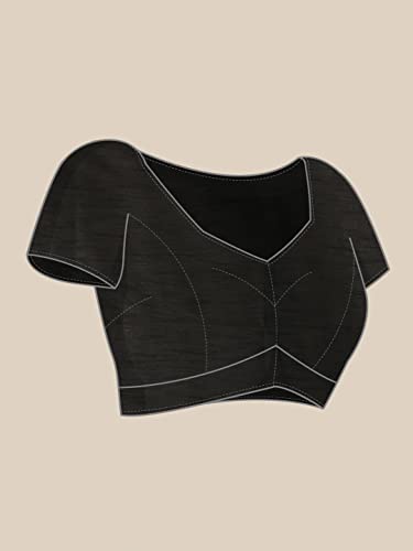 Image of Avantika Fashion Women's Amazing Plain Georgette Saree With Blouse Piece
