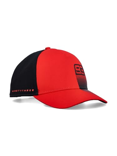 Cappellino midvisor della collezione ufficiale Marc Marquez. Base nera con fronte rosso e 93 stampato con effetto pixel. Loghi stampati sui pannelli laterali e sul sottovisiera. Chiusura regolabile. Composizione: 100% cotone.