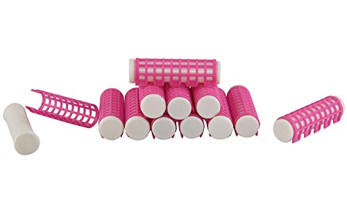 HOME-X Hot Water Curlers, Rollers for Waves and Curls, Hair Styling Supplies (12)