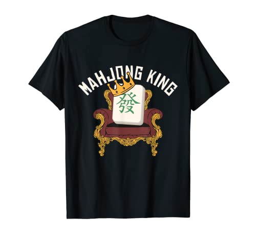 Divertido Mahjong King Jugando Chino Juego Azulejos Jugador Camiseta