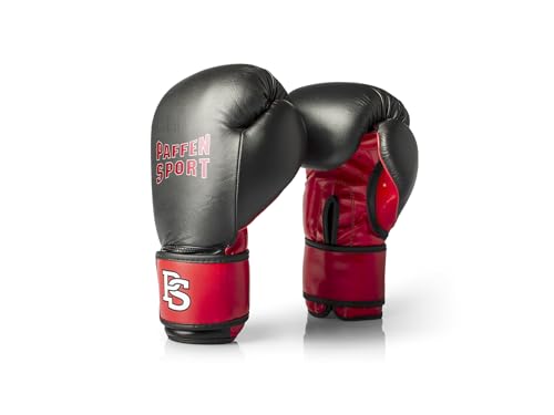Paffen Sport ALLROUND ECO - Guantoni da allenamento, Nero (nero/rosso), 16UZ