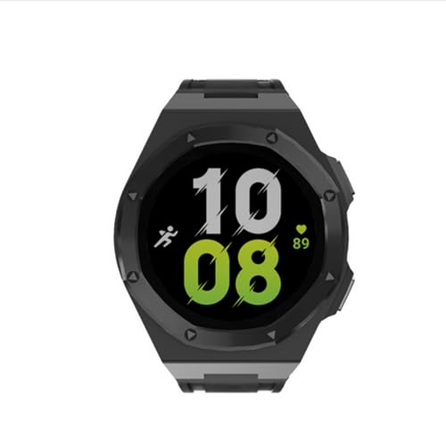 Boîtier Galaxy Watch 4/5 44mm London Craftwork en acier inoxydable argent