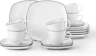 Seltmann Weiden Lido Black Line - Juego de café (18 piezas), color negro