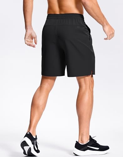 GGJ Men's Lightweight Athletic Shorts with Zipper Pockets 7"/5"/9" Gym Workout Running Quick Dry Tennis Shorts for Men3