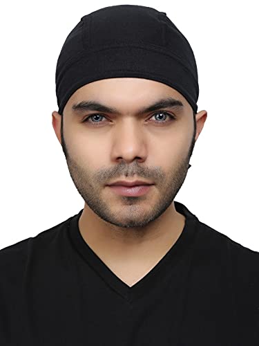 BISMAADH DOO Rag Skull Cap Headwrap Soft & Breathable, Stretchable Helmet Liner Cooling Cap Cotton Hosiery Bandana For Men & Women 3