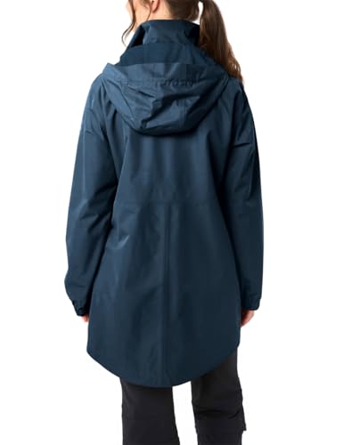 VAUDE Escape Regen-Parka Damen – Regenjacke wasserdicht, luftdurchlässig, Regenmantel mit 2-Wege-Reißverschluss… – Ansicht 4