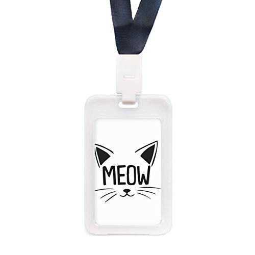 Étui de protection transparent pour carte d'identité Meow motif chat de crédit