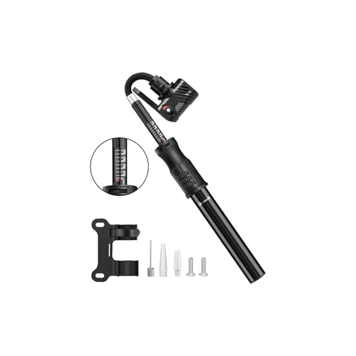Bomba Bicicleta, [100PSI] Diyife Bomba de Aire para Bicicleta con Manómetro y Manguera Extendida, Mini Bomba de Bicicleta Adecuada para Válvulas Schrader y Presta, para Bicicleta, MTB, BMX, Pelota
