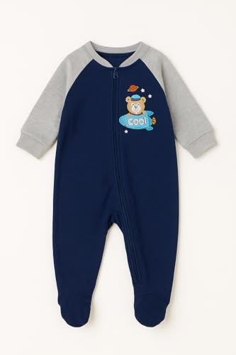 Image of TuddyBuddy 100% Cotton Multi Color Zipper Romper Sleepsuit /Romper /Jumpsuit for Baby Boy & Baby Girl