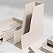 File Rack Magazine File Holder Desk Organizer, Vertical Sorter Holders for Home Office Supplies Letter Trays(White)