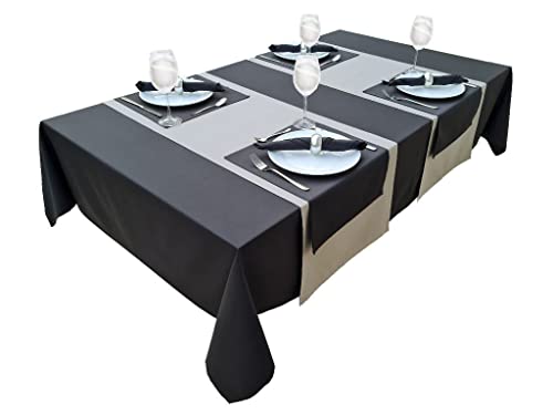 Lemos Home Hochwertiger Tischläufer Tischwäsche aus 100% Baumwolle Kollektion Konzept, Farbe & Größe wählbar (Tischläufer - 40x250cm… – Ansicht 2