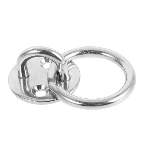 PartyKindom Durable Stainless Steel Eye Plate Hook Boat Cleats Ceiling Mount Heavy Duty Hooks for Outdoor