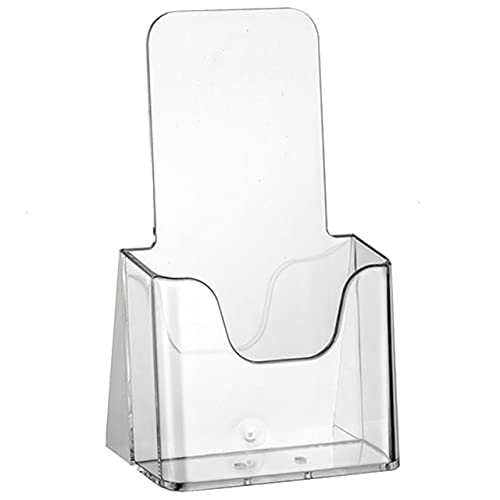 ogoPLUS Aufsteller (1 Stück), Hochformat, Auswahl an DIN lang, transparenter Prospektständer/Flyerständer/Prospekthalter/Prospektbox/Werbung, glasklar, leichte Neigung für optimales Blickfeld Cover