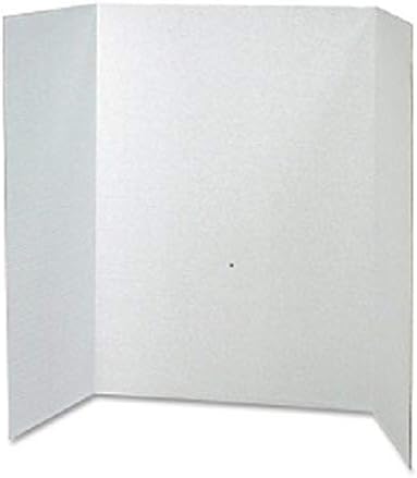 RiteCo 22101 Tri-Fold Display Boards, 48" x 36", White (Pack of 24)