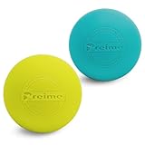 マッサージボール ストレッチボール 〔スポーツ専門店が本気で考えたコリ・疲れ解消ボール〕 フォームローラー トリガーポイント 筋膜リリース 「 肩/背中/腰/ふくらはぎ/足裏 」 全身 ツボ押しグッズ Preime (グリーン/ライトグリーン)