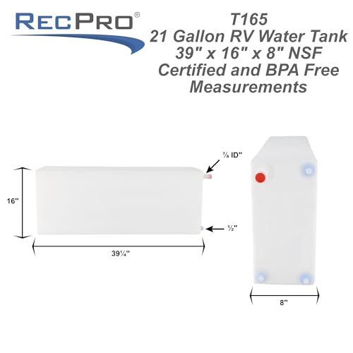 image for RecPro RV Fresh Water Tank 21 Gallon for Drinking and Potable Water | 