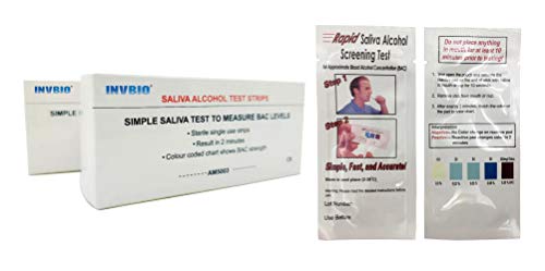 Invbio 25 Ct-Home Alcohol Saliva Test Strips Kit, Alcohol Tester, Accurate And 2 Minutes Testing Time To Get Results #TOP3