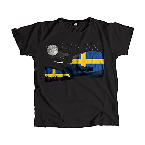 T-shirt Sweden Night Clouds vêtement manches courtes col rond mode scandinave