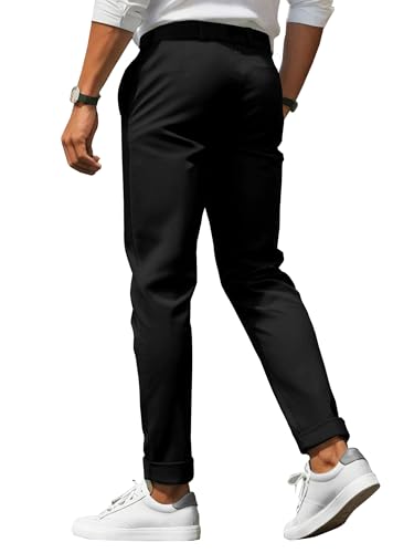 Image of Noble Monk Mens Mid Rise Formal Pants | Stylish Regular Fit Wear Trousers for Office Or Party | Solid Formal Trouser