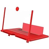 12-calowy ekranu do smartfonów, przenośny ekran powiększający do telefonu komórkowego, uniwersalny projektor powiększający 3D HD do filmów i gier wideo, prezent dla mężczyzn (czerwony)