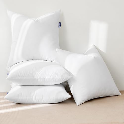 Miulee 4P_NEW_FEATHER_PILLOW4545IN 18X18 Pillow Inserts, Pack Of 4 Down Feather Throw Pillow Inserts thumb #5